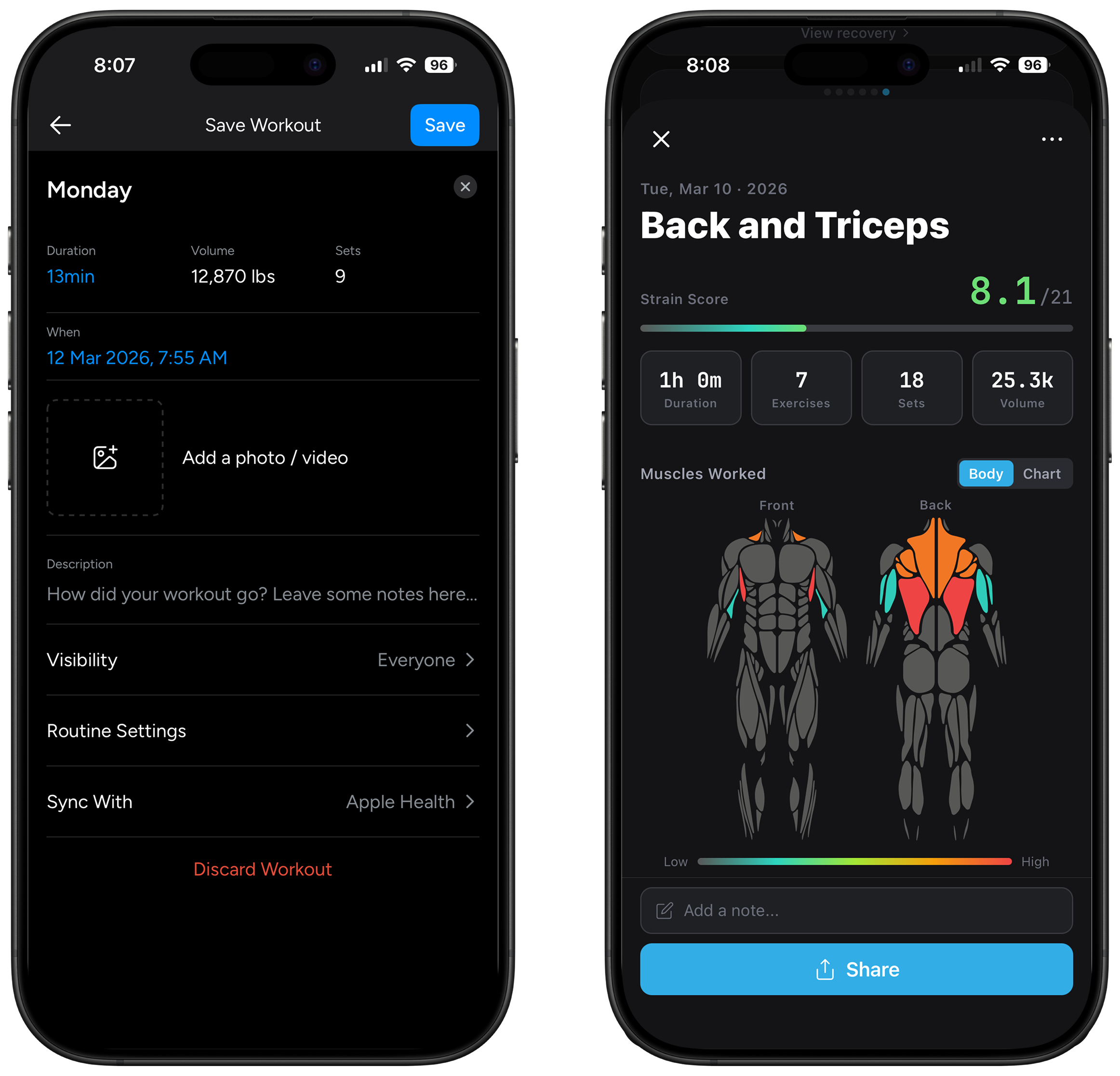 Hevy workout logging vs Slate workout logging comparison